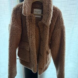 Abercrombie Kids Cozy Brown Teddy Jacket